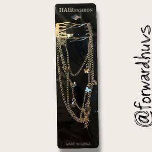 Bundle Sale 3 for $15 | Hair Fashion Hair Clips With Chains & Floral Charms